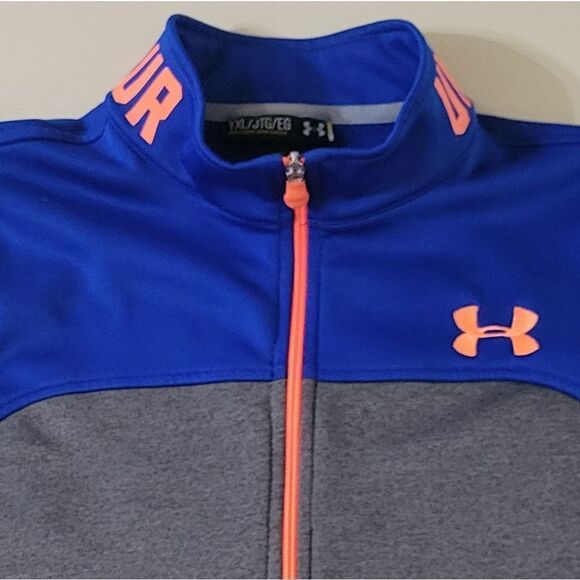 Youth Under Armour Storm Full-zip Gray Athletic Performance Jacket - Picture 7 of 14